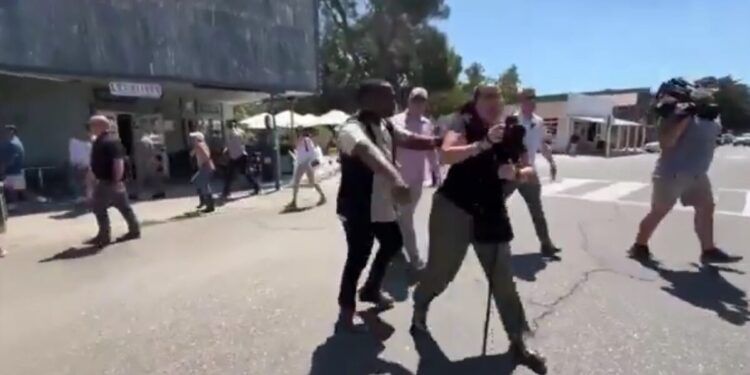 Secret Service Agent Pushes Peasants Out of the Way for Jill Biden’s Shopping Spree in California